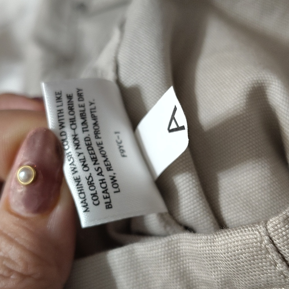 Eileen Fisher Cotton Pants In Beige Size Women's Medium - Picture 6 of 6